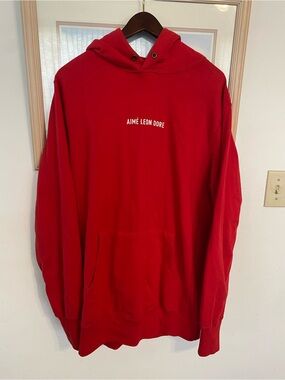 Aime Leon Dore Red Box Logo Hoodie